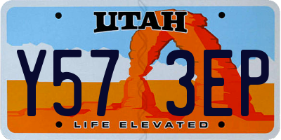 UT license plate Y573EP