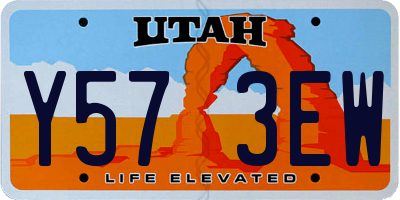 UT license plate Y573EW