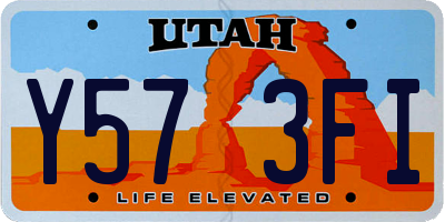 UT license plate Y573FI