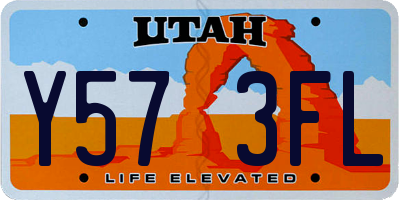 UT license plate Y573FL