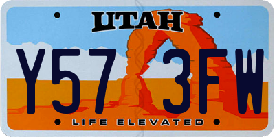 UT license plate Y573FW