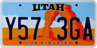 UT license plate Y573GA