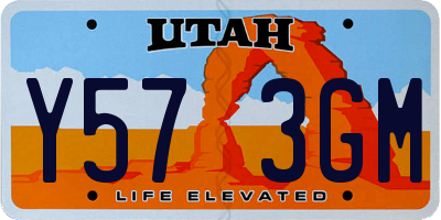 UT license plate Y573GM