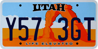 UT license plate Y573GT