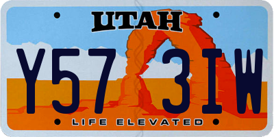 UT license plate Y573IW