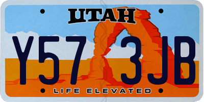 UT license plate Y573JB
