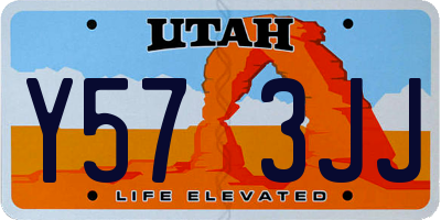 UT license plate Y573JJ