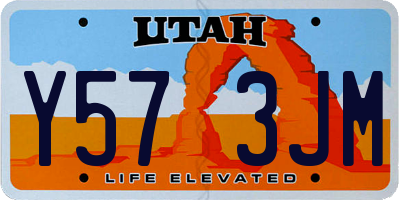 UT license plate Y573JM