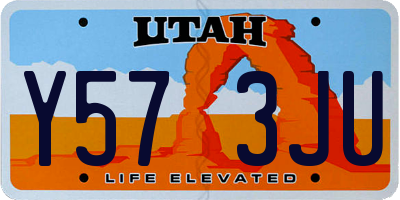 UT license plate Y573JU