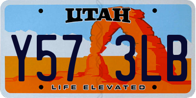 UT license plate Y573LB