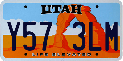 UT license plate Y573LM
