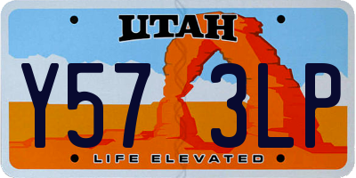 UT license plate Y573LP