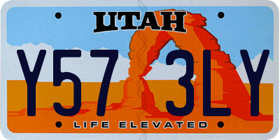UT license plate Y573LY