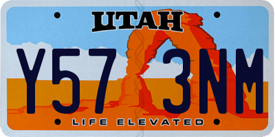 UT license plate Y573NM