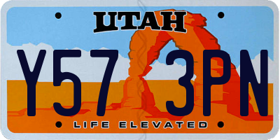 UT license plate Y573PN