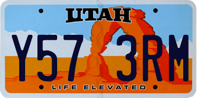 UT license plate Y573RM