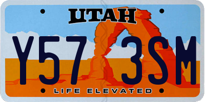 UT license plate Y573SM