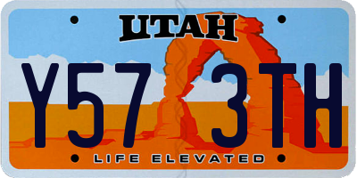 UT license plate Y573TH
