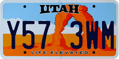 UT license plate Y573WM