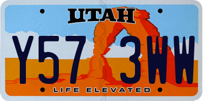 UT license plate Y573WW