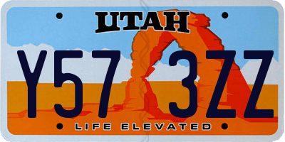 UT license plate Y573ZZ