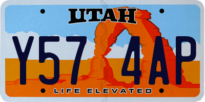 UT license plate Y574AP