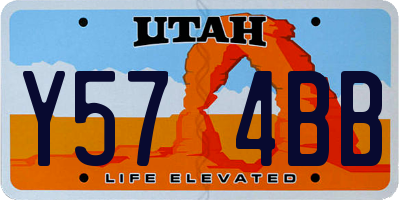 UT license plate Y574BB