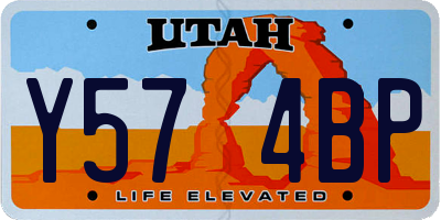 UT license plate Y574BP