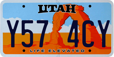 UT license plate Y574CY