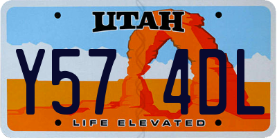 UT license plate Y574DL