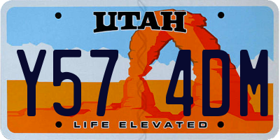 UT license plate Y574DM