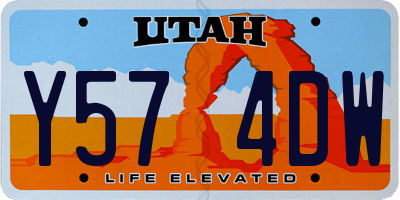 UT license plate Y574DW