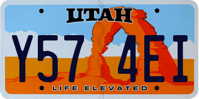 UT license plate Y574EI