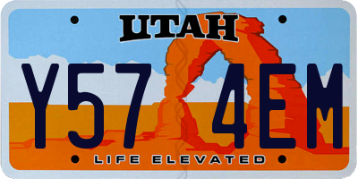 UT license plate Y574EM