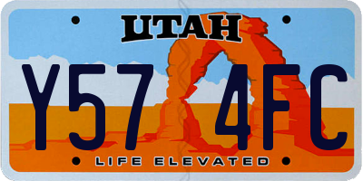 UT license plate Y574FC