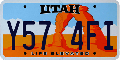 UT license plate Y574FI