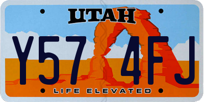 UT license plate Y574FJ