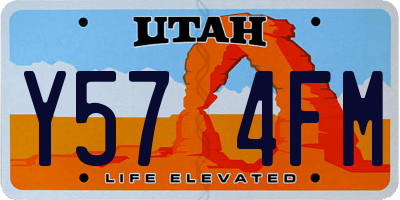 UT license plate Y574FM