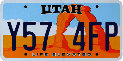 UT license plate Y574FP
