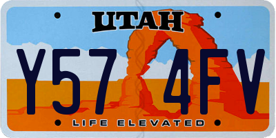 UT license plate Y574FV