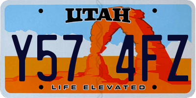 UT license plate Y574FZ
