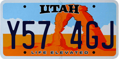UT license plate Y574GJ