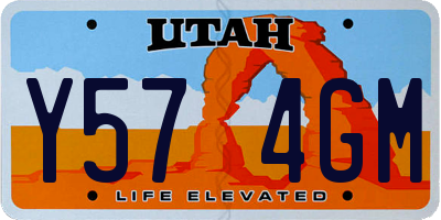UT license plate Y574GM