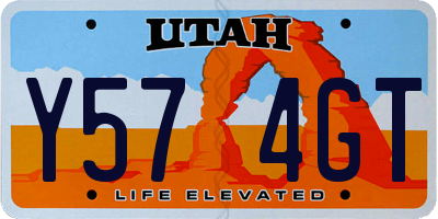 UT license plate Y574GT