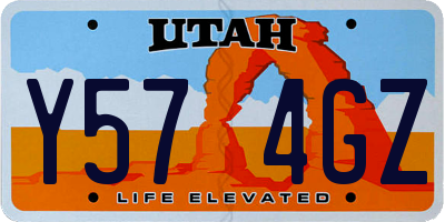 UT license plate Y574GZ