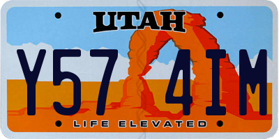 UT license plate Y574IM