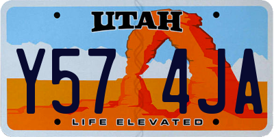 UT license plate Y574JA