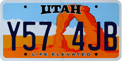 UT license plate Y574JB