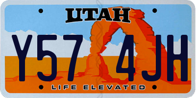 UT license plate Y574JH