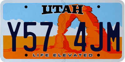UT license plate Y574JM